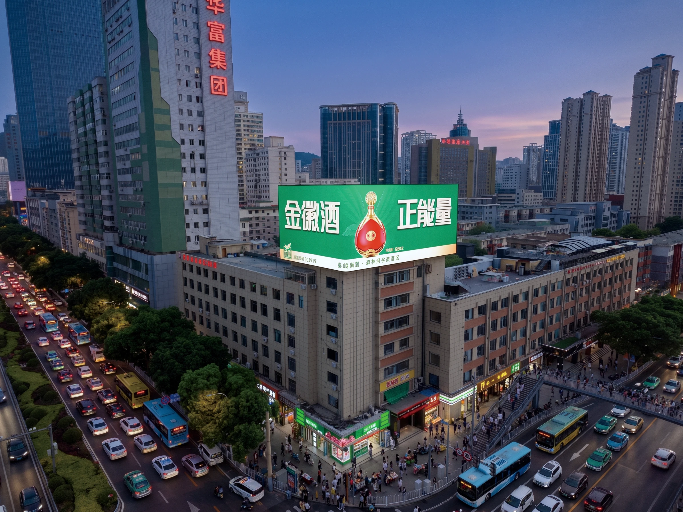 方正实际运营的城市LED大屏